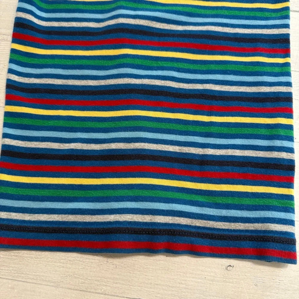 Hanna Andersson kids rainbow stripe short sleeve‎ pajama TOP only 130/8